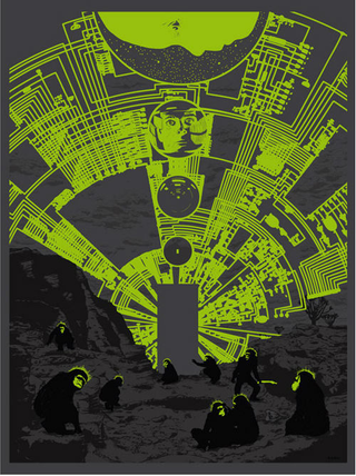 Illustration for article titled Glow-in-the-dark 2001: A Space Odyssey poster is mind-blowing when the lights go out